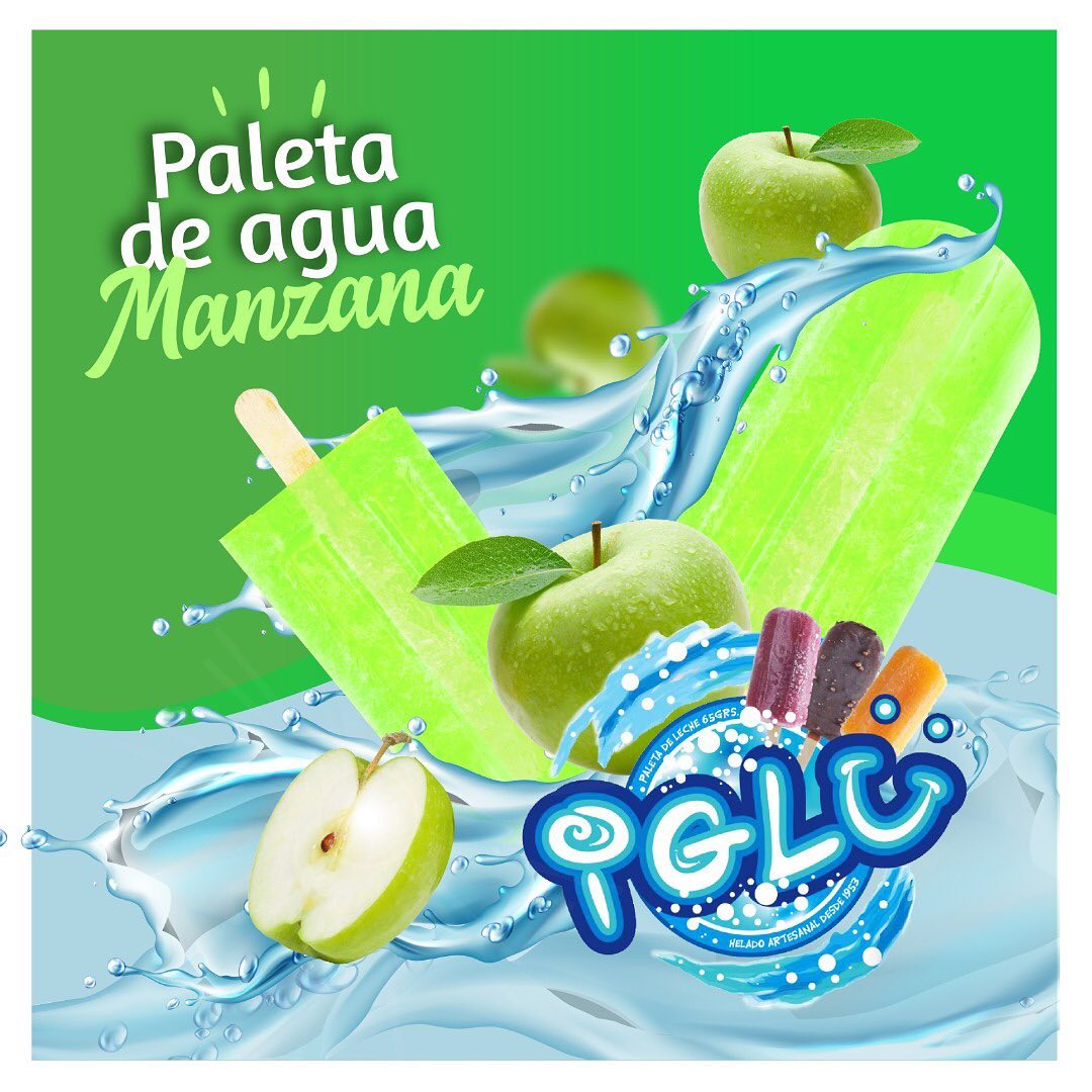 Caja de Paletas de Agua N°2 / 48 unidades/ Manzana, maracuyá, durazno y guinda.